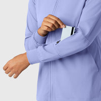 Boundless Women's Warm Up Jacket Ceil Blue side detail 2