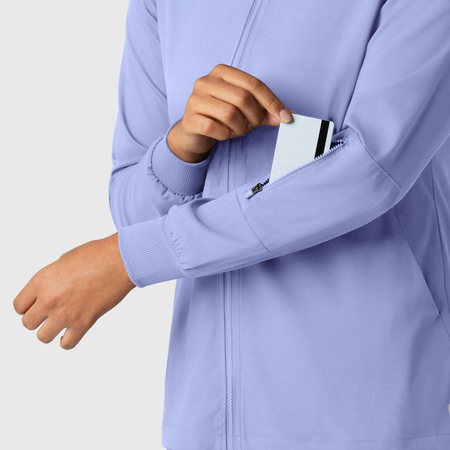 Boundless Women's Warm Up Jacket Ceil Blue side detail 2