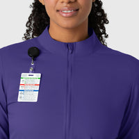 Boundless Women's Warm Up Jacket Grape front detail