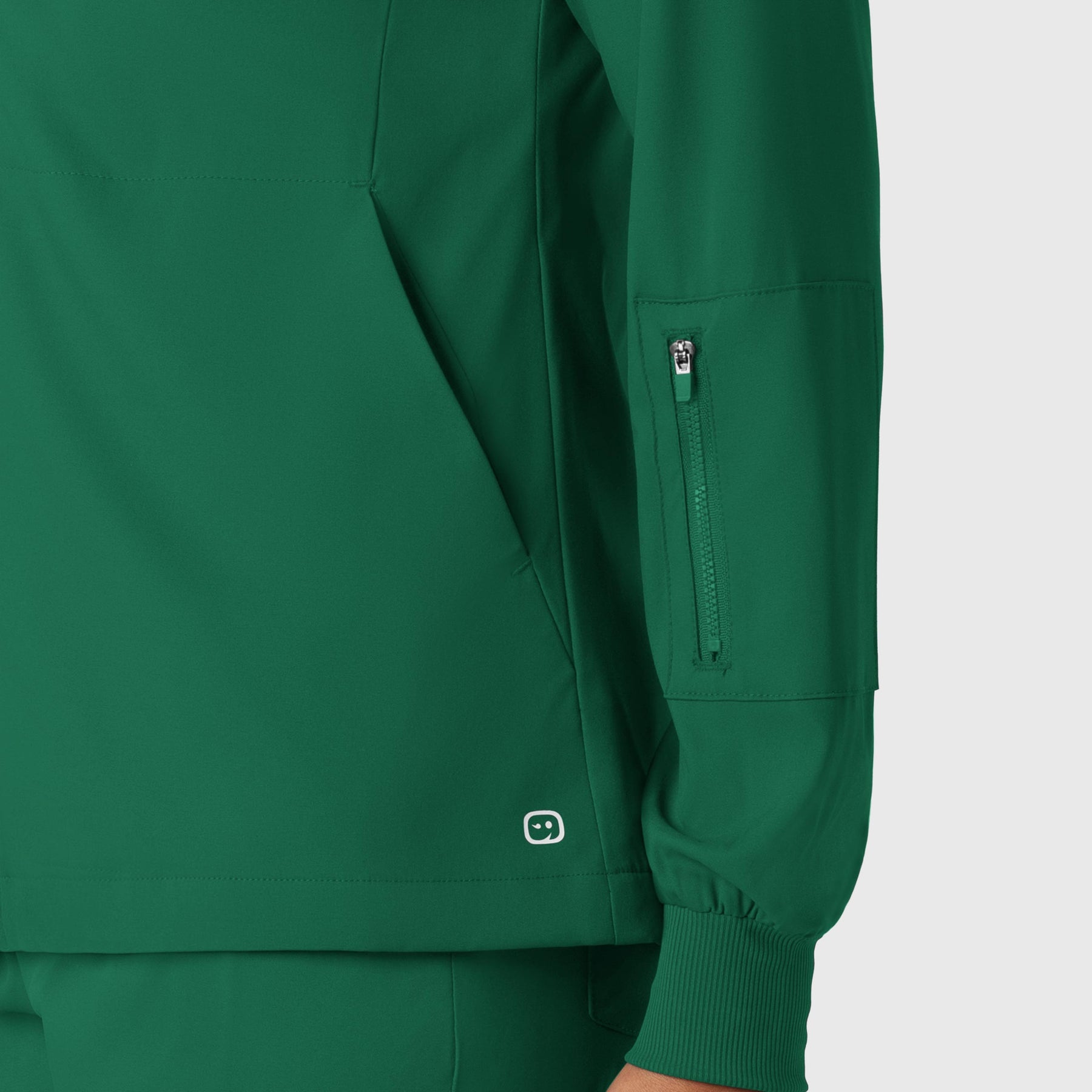 Boundless Women's Warm Up Jacket Hunter side detail 1