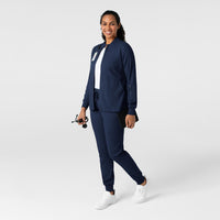 Boundless Women's Warm Up Jacket Navy full scrub set