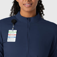 Boundless Women's Warm Up Jacket Navy front detail