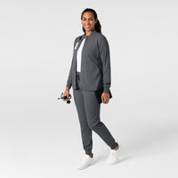 Boundless Women's Warm Up Jacket Pewter full scrub set