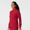 Boundless Women's Warm Up Scrub Jacket Red side view