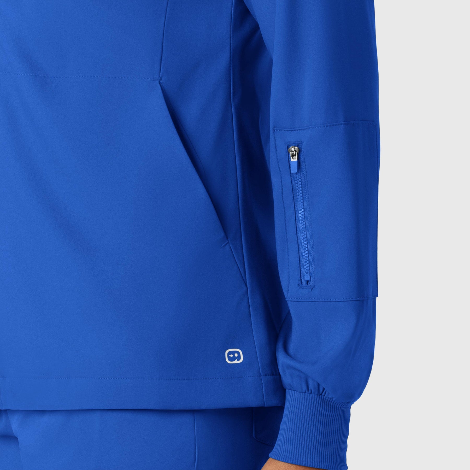 Boundless Women's Warm Up Jacket Royal side detail 1