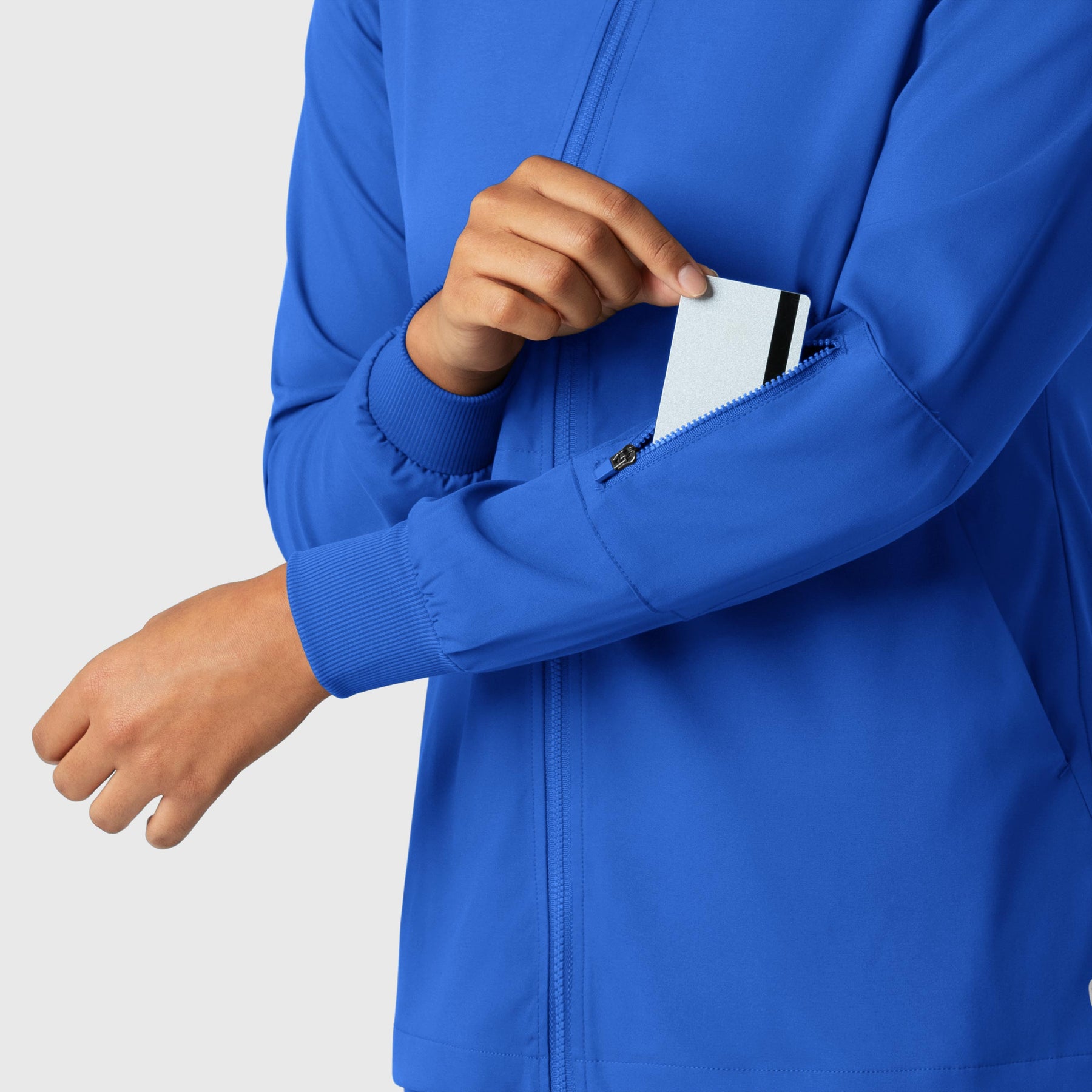 Boundless Women's Warm Up Jacket Royal side detail 2