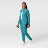 Boundless Women's Warm Up Jacket Teal full scrub set
