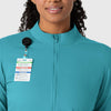 Boundless Women's Warm Up Jacket Teal front detail