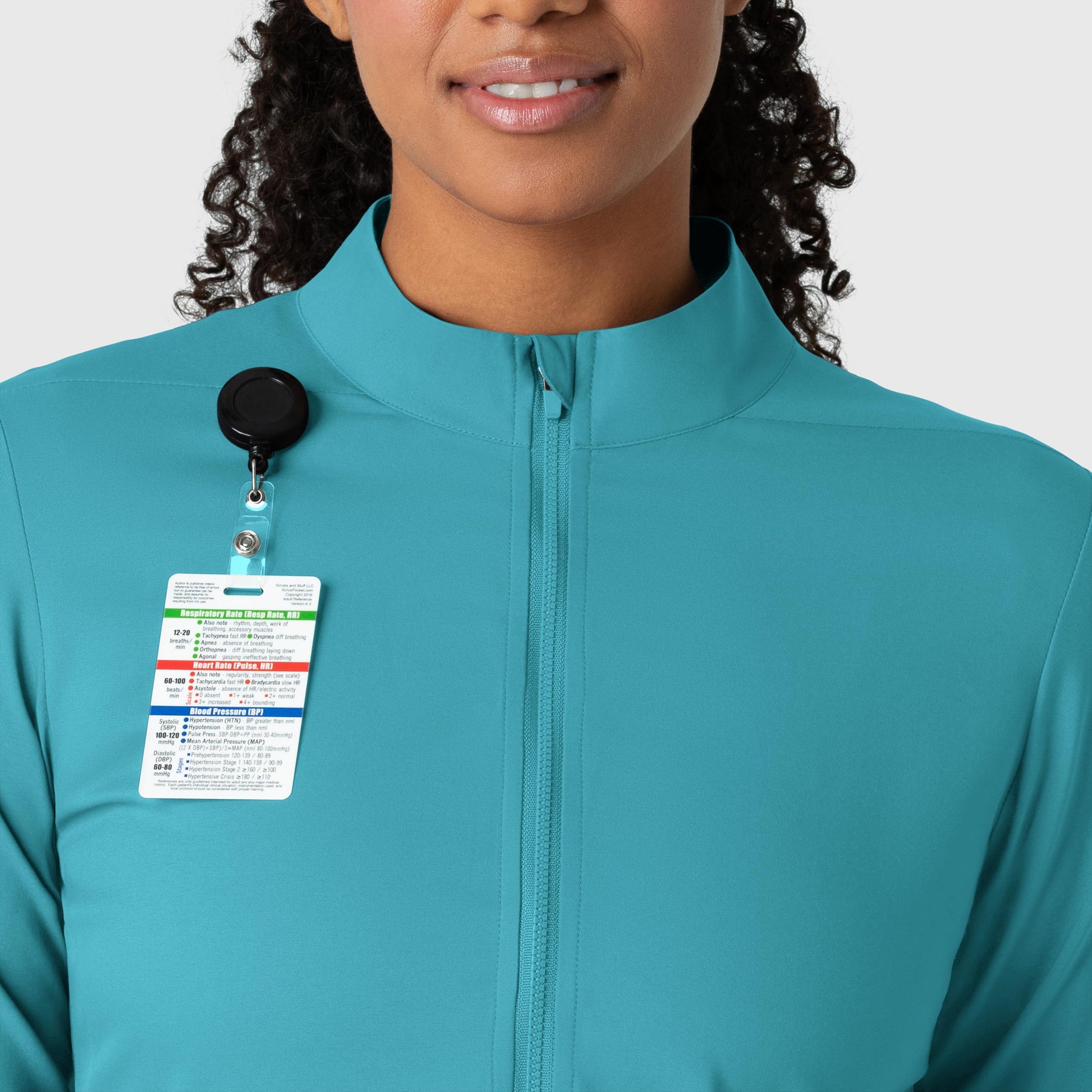 Boundless Women's Warm Up Jacket Teal front detail
