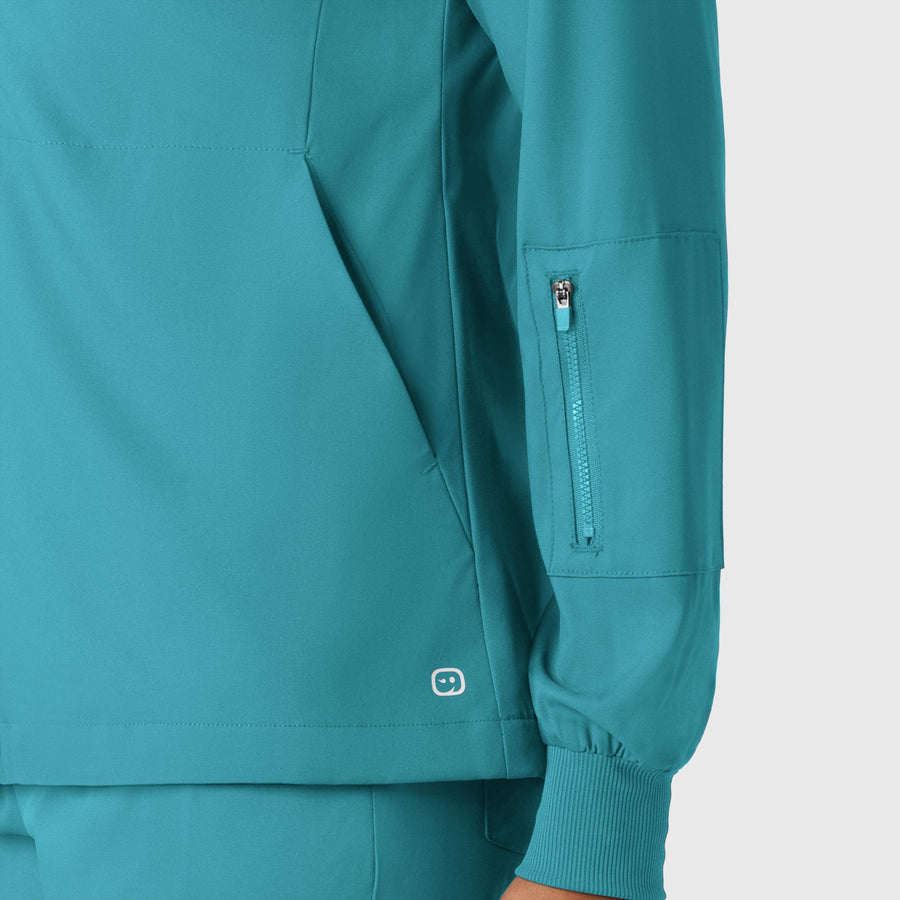 Boundless Women's Warm Up Jacket Teal side detail 1