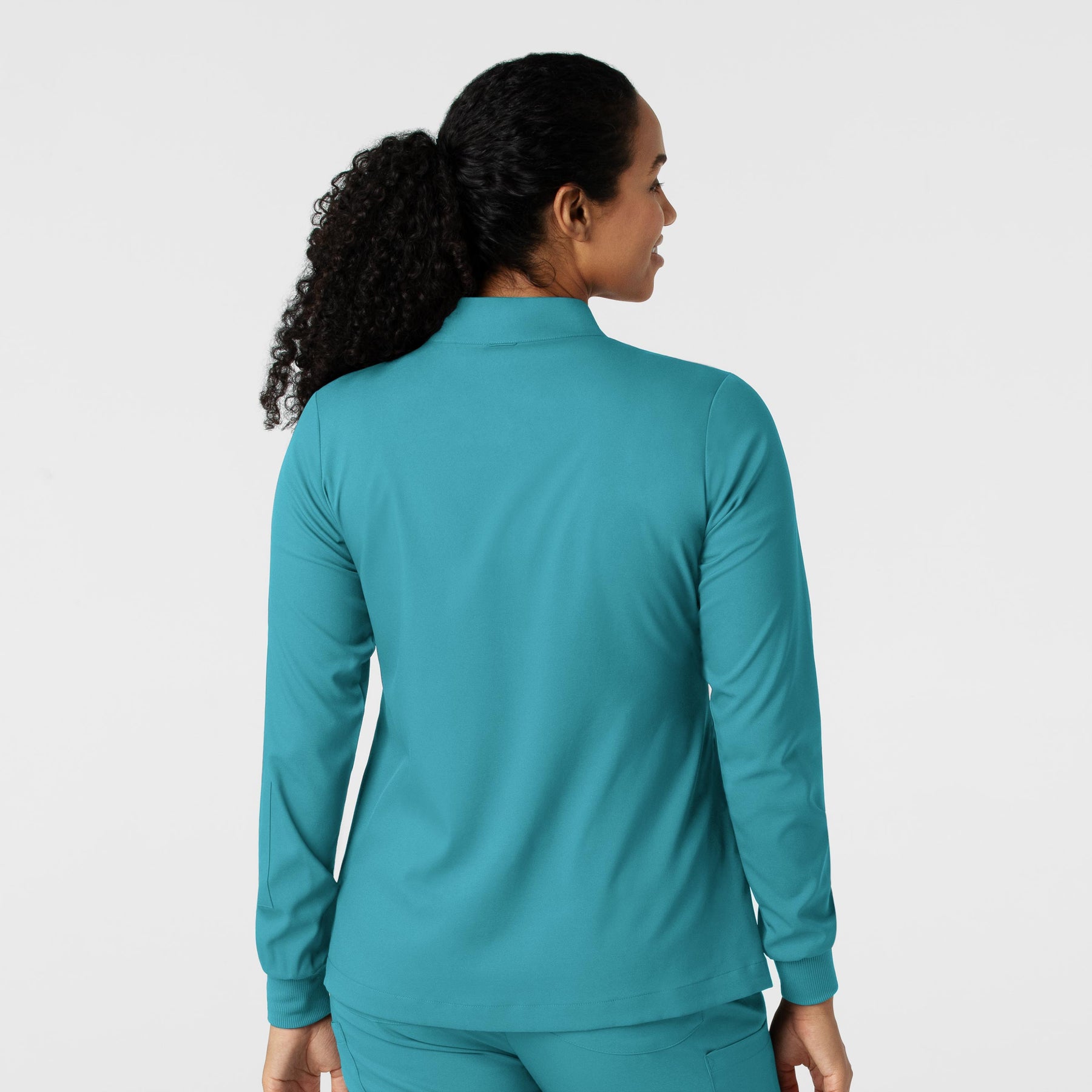 Boundless Women's Warm Up Jacket Teal back view