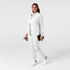 Boundless Women's Warm Up Jacket White full scrub set