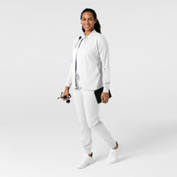 Boundless Women's Warm Up Jacket White full scrub set