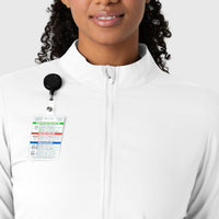 Boundless Women's Warm Up Jacket White front detail