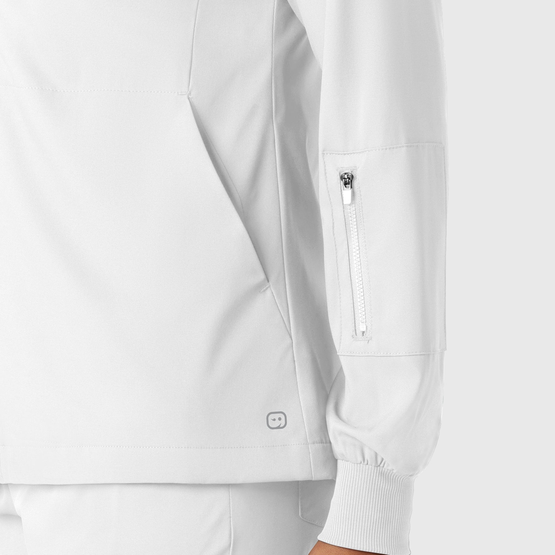 Boundless Women's Warm Up Jacket White side detail 1