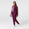Boundless Women's Warm Up Jacket Wine full scrub set