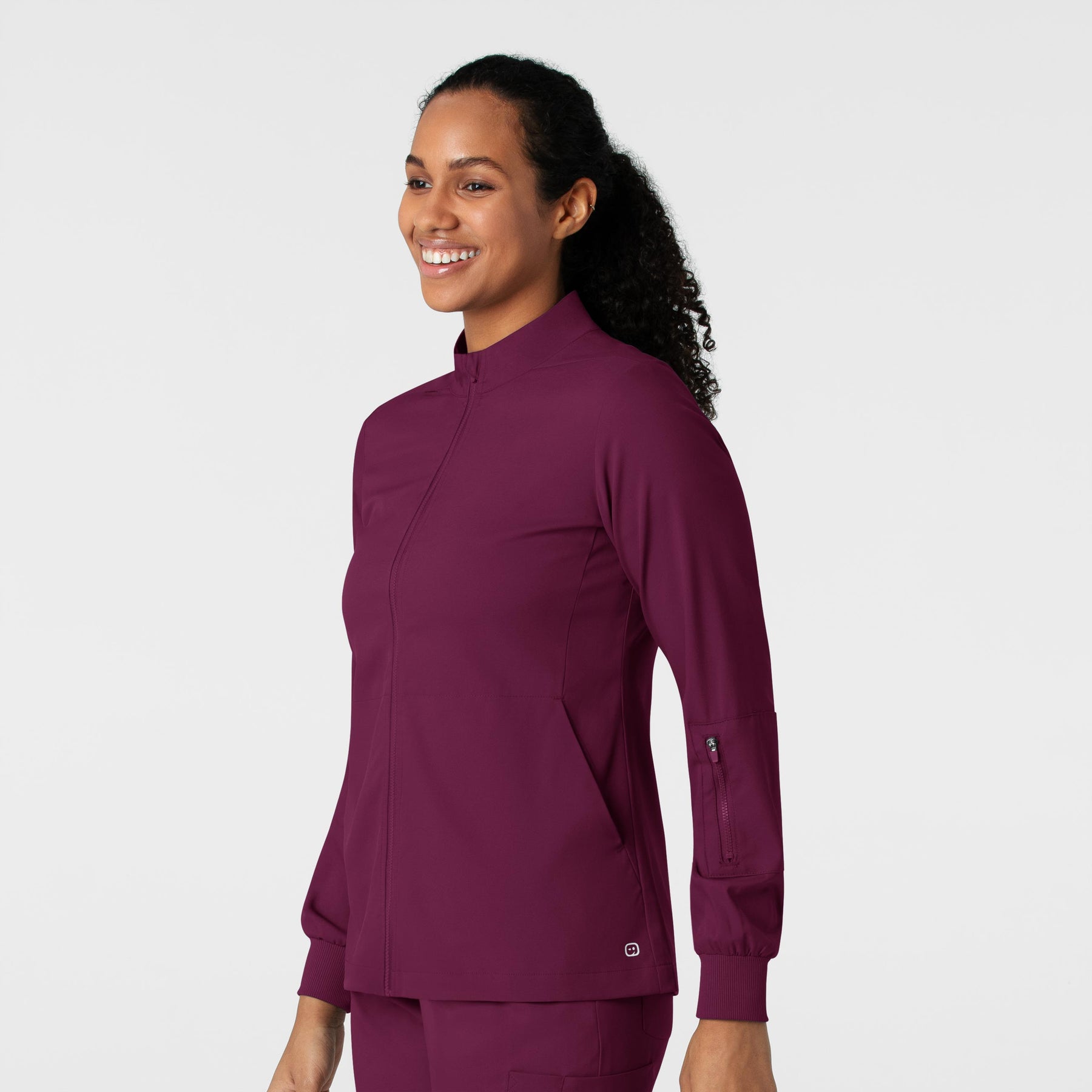 Boundless Women's Warm Up Jacket Wine side view