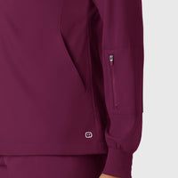 Boundless Women's Warm Up Jacket Wine side detail 1