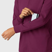 Boundless Women's Warm Up Jacket Wine side detail 2