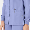 W123 Women's Crew Neck Warm Up Jacket Ceil Blue side detail 2