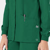 W123 Women's Crew Neck Warm Up Jacket Hunter side detail 2