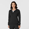 RENEW Knit Women’s Zip Scrub Hoodie Black