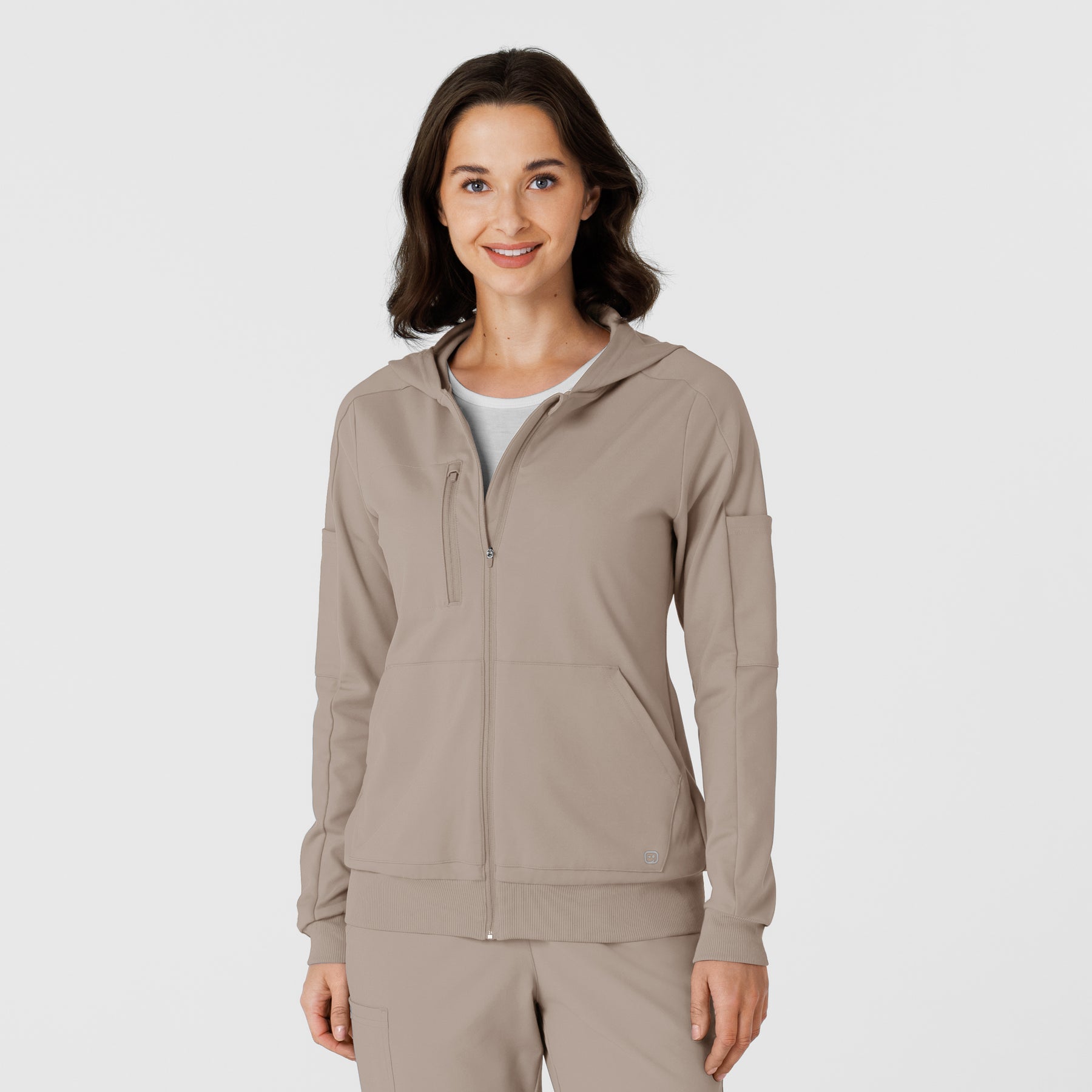 RENEW Knit Women’s Zip Scrub Hoodie Haze