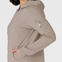 RENEW Knit Women’s Zip Hoodie Haze back detail
