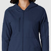 RENEW Knit Women’s Zip Hoodie Navy front detail