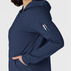 RENEW Knit Women’s Zip Hoodie Navy back detail