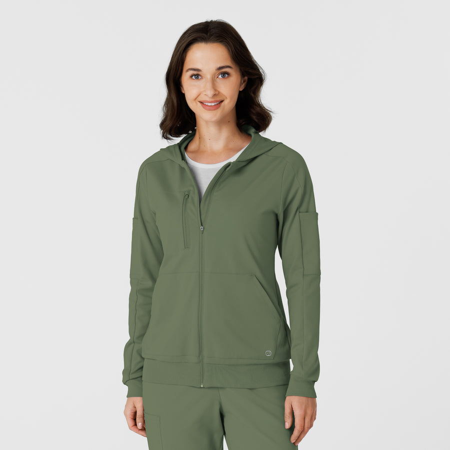 RENEW Knit Women’s Zip Hoodie Olive