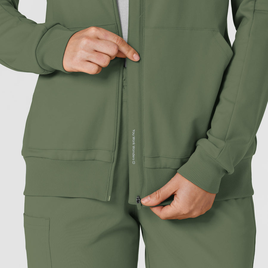 RENEW Knit Women’s Zip Hoodie - Olive