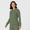 RENEW Knit Women’s Zip Hoodie Olive side view