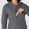 RENEW Knit Women’s Zip Hoodie Pewter hemline detail