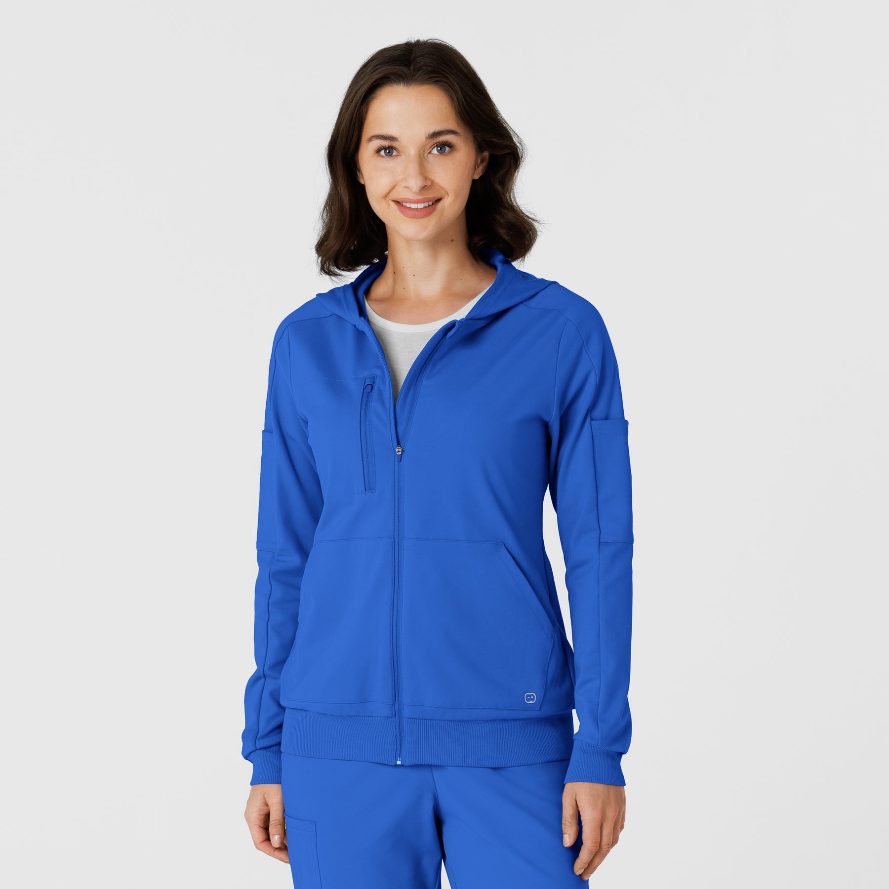 RENEW Knit Women’s Royal Blue Scrub Zip Hoodie