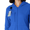 RENEW Knit Women’s Zip Hoodie Royal side detail 1