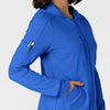 RENEW Knit Women’s Zip Hoodie Royal side detail 2