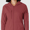 RENEW Knit Women’s Zip Hoodie Ruby front detail