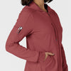 RENEW Knit Women’s Zip Hoodie Ruby side detail 2