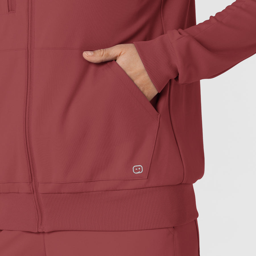 RENEW Knit Women’s Zip Hoodie - Ruby