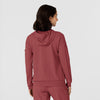 RENEW Knit Women’s Zip Hoodie Ruby back view
