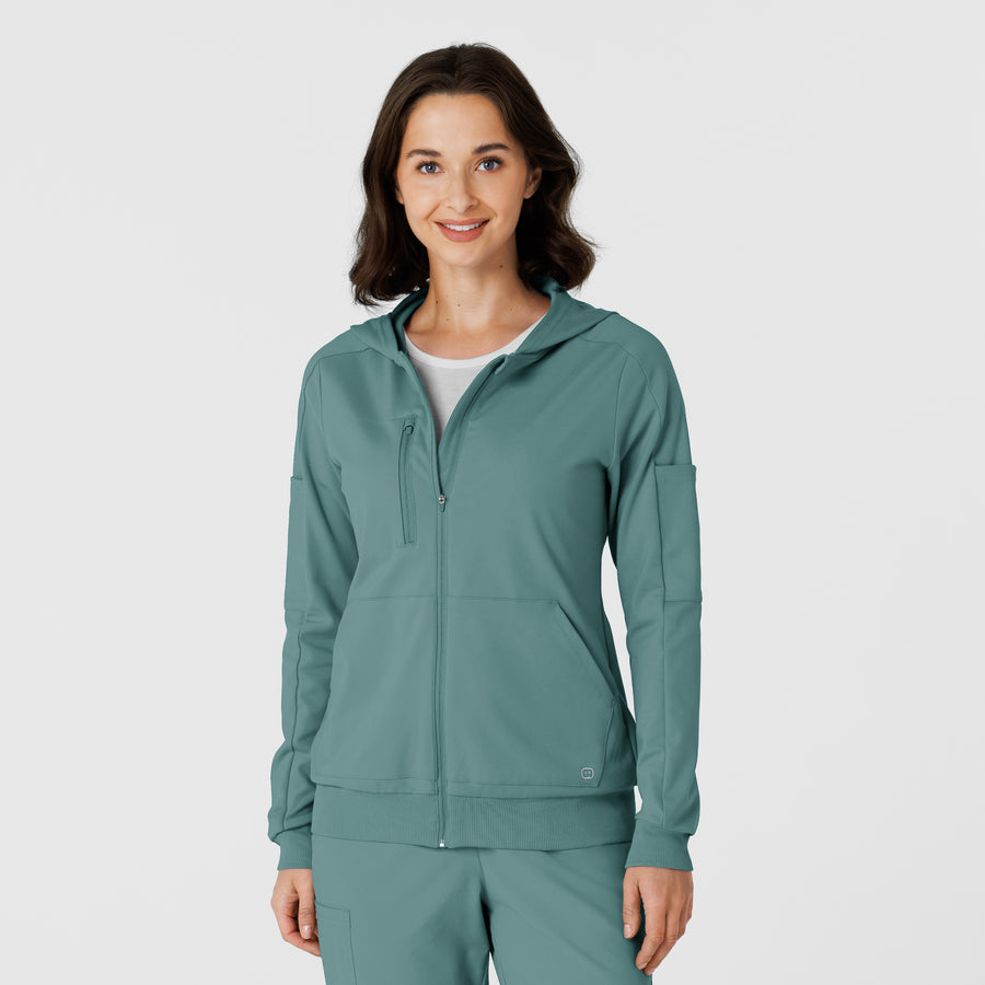 RENEW Knit Women’s Zip Hoodie Vintage Teal