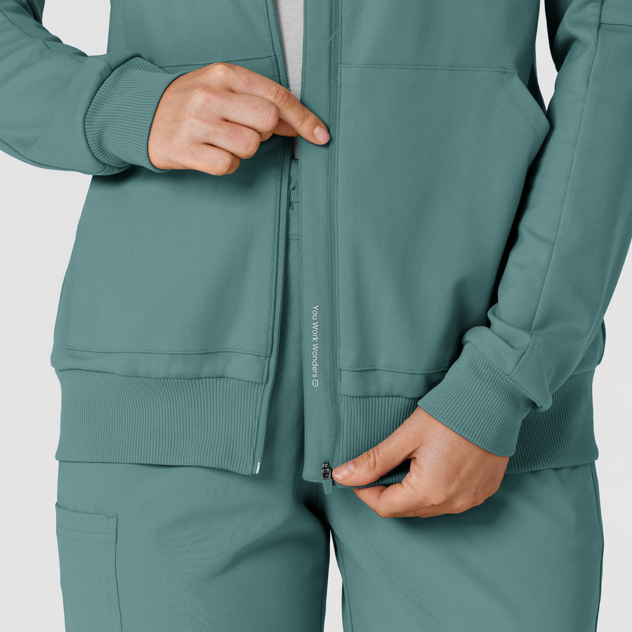 RENEW Knit Women’s Zip Hoodie - Vintage Teal