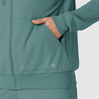 RENEW Knit Women’s Zip Hoodie - Vintage Teal