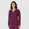 RENEW Knit Women’s Zip Scrub Hoodie Wine