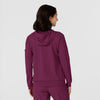 RENEW Knit Women’s Zip Hoodie Wine back view