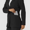 Layers Women's Blazer Short Lab Coat Black back detail