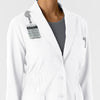 Layers Women's Blazer Short Lab Coat White side detail 1