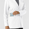 Layers Women's Blazer Short Lab Coat White hemline detail