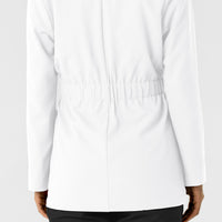 Women's Blazer Short Lab Coat - White